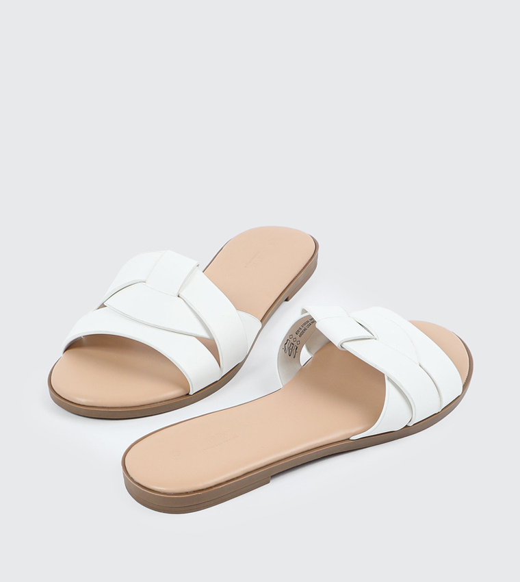 اردين  الصنادل المسطحة - أبيض Flat Sandals