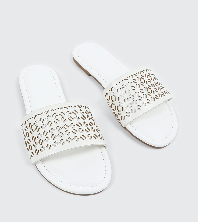 اردين  الصنادل المسطحة - أبيض Flat Sandals
