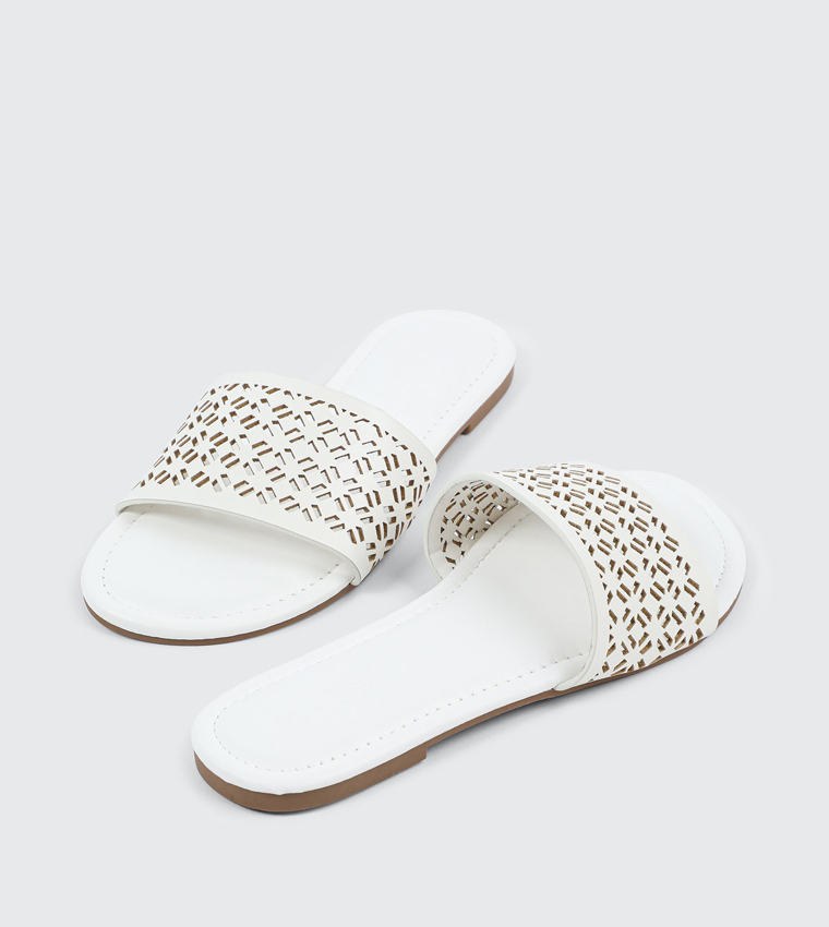 اردين  الصنادل المسطحة - أبيض Flat Sandals