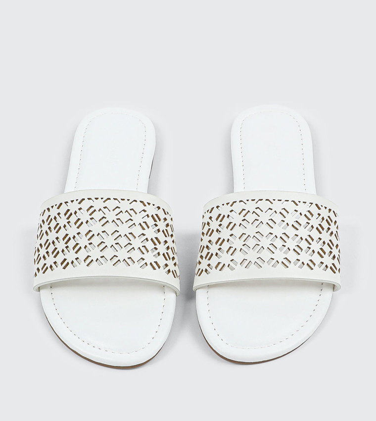 اردين  الصنادل المسطحة - أبيض Flat Sandals