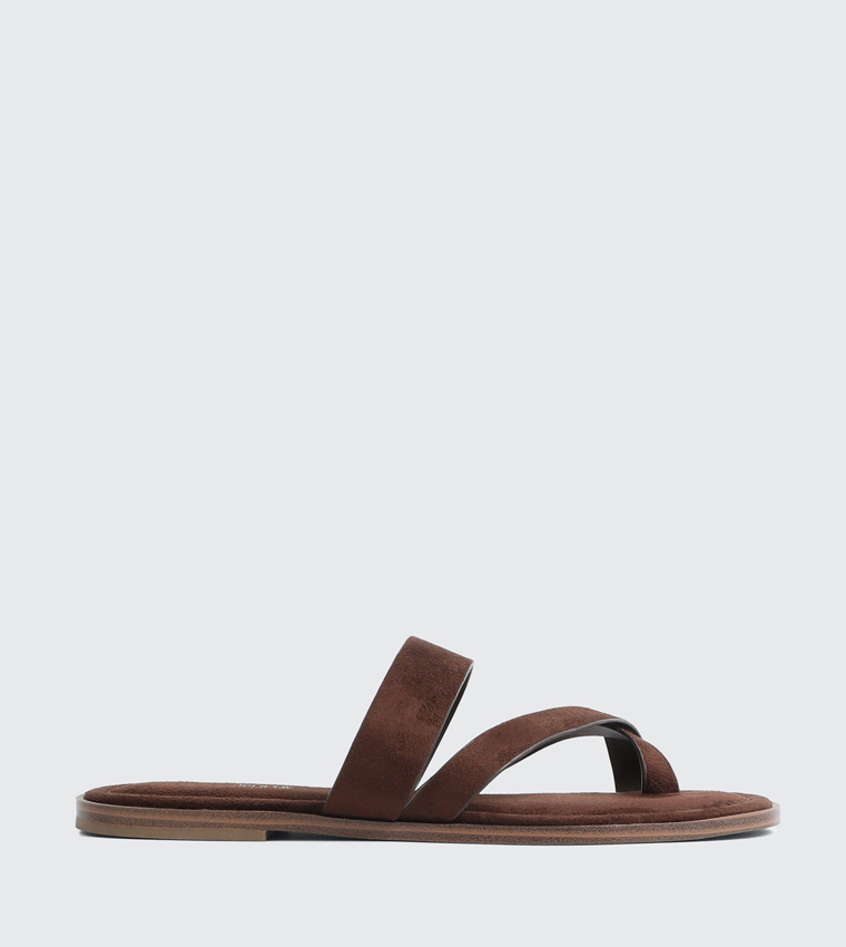 Ardene  Flat Sandals - Brown Flat Sandals