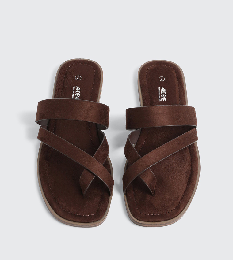 Ardene  Flat Sandals - Brown Flat Sandals