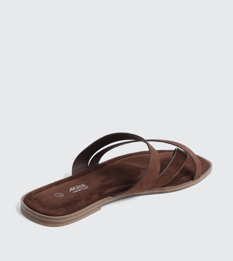 Ardene  Flat Sandals - Brown Flat Sandals