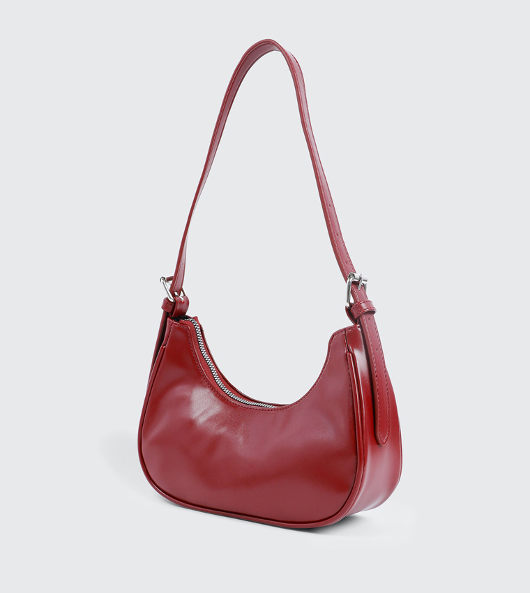 Faux Leather Shoulder Bag