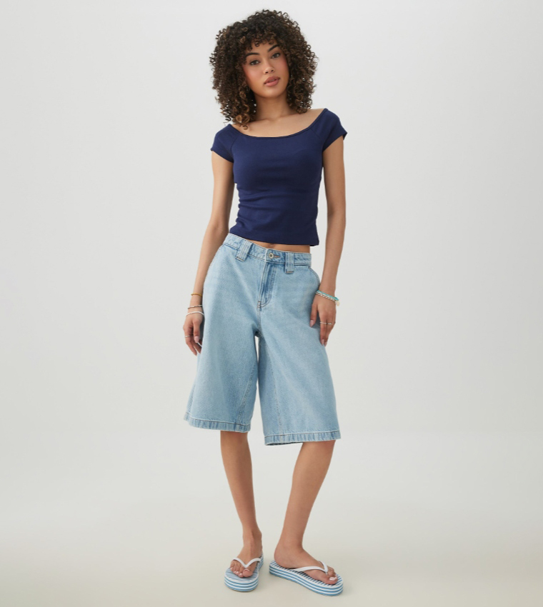 Ardene  Cropped Tops - Dark Blue Cropped Tops