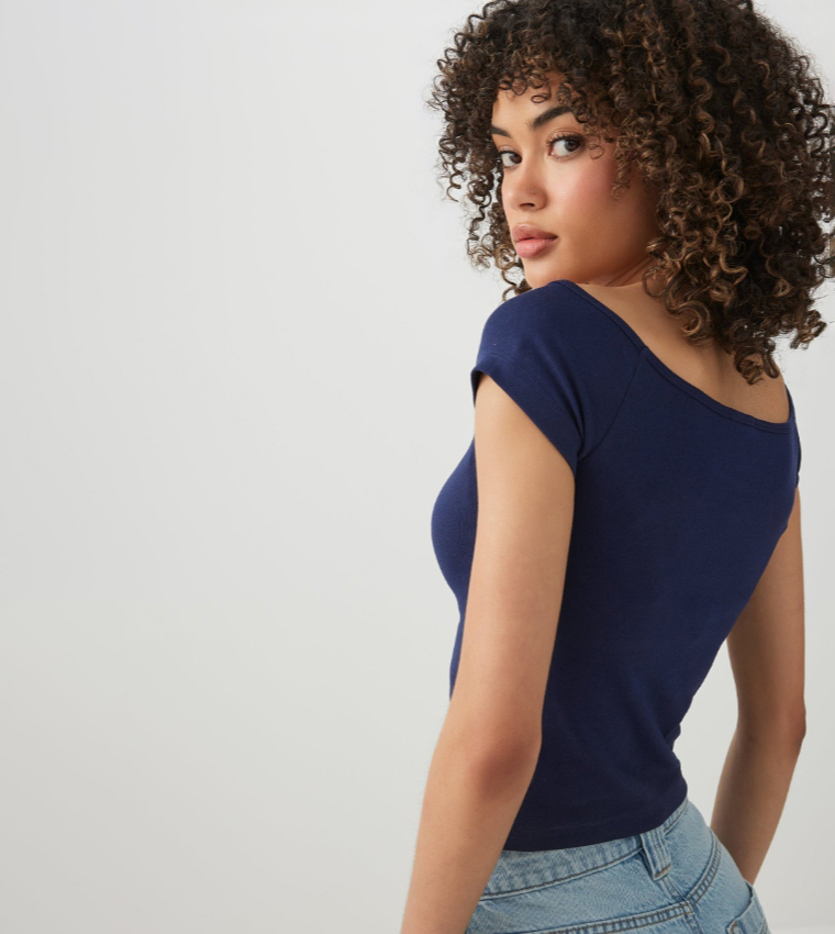 Ardene  Cropped Tops - Dark Blue Cropped Tops
