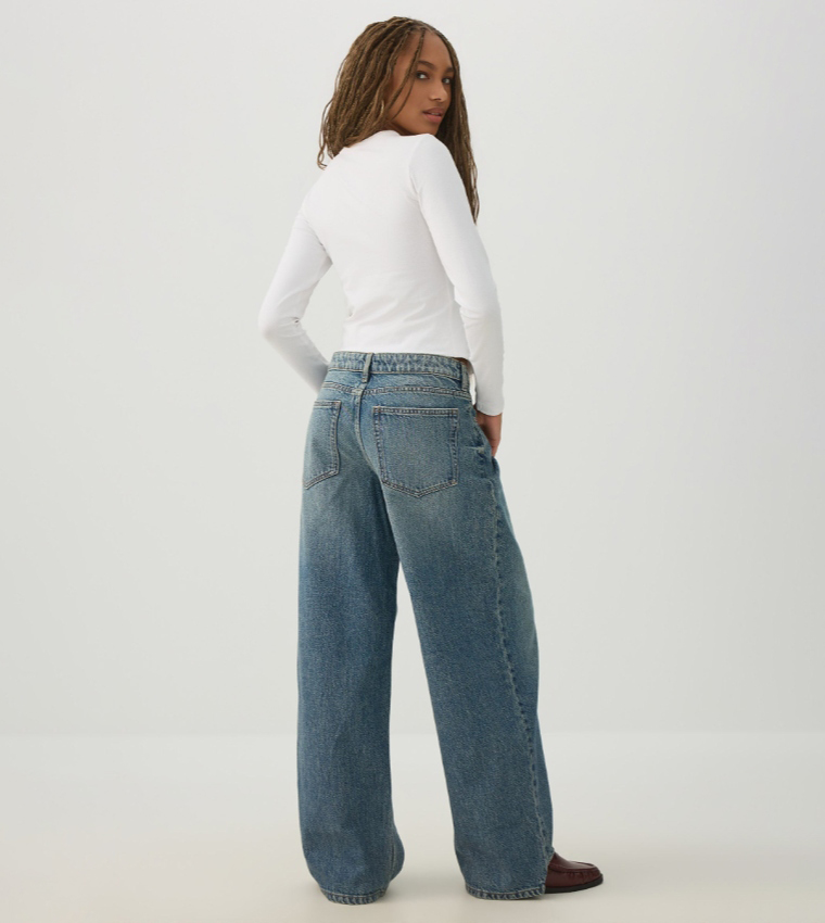 The Off-Duty Fit Low Rise Wide Leg Jeans