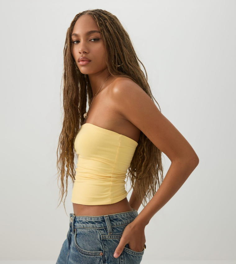 Smoothcore™ Solid Ruched Tube Top