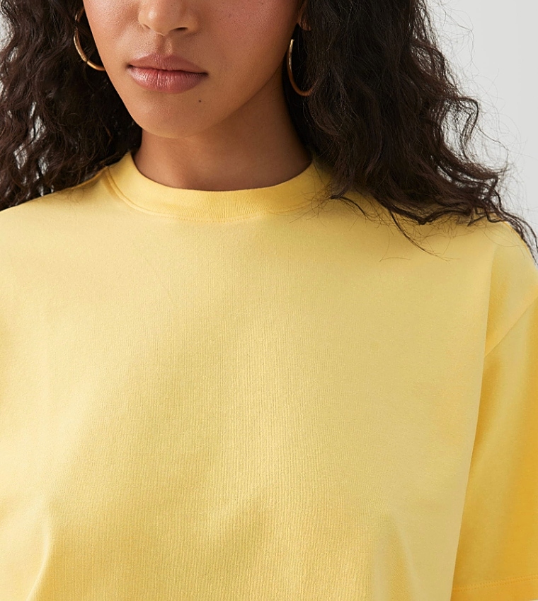 BASICORE™ Solid Crew Neck Boxy T-Shirt