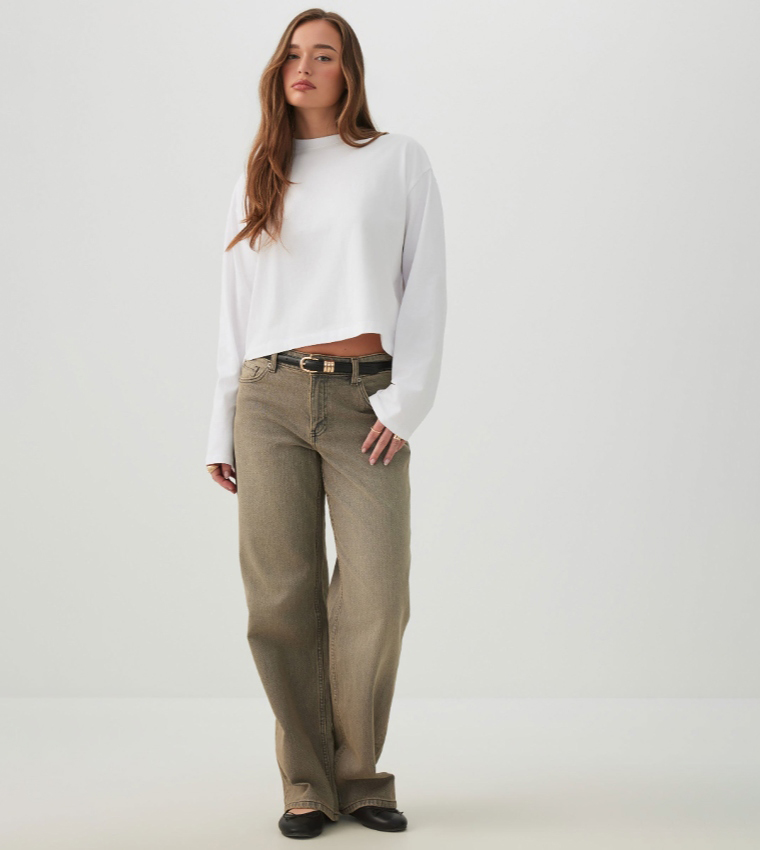 Ardene  Long Sleeve T-Shirts - White Long Sleeve T-Shirts