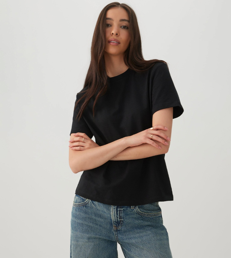 Ardene  Short Sleeve T-Shirts - BLACK Short Sleeve T-Shirts