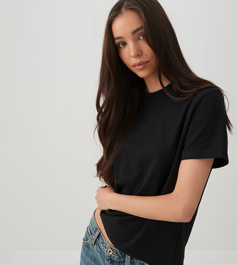 Ardene  Short Sleeve T-Shirts - BLACK Short Sleeve T-Shirts