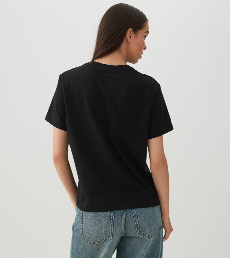 Ardene  Short Sleeve T-Shirts - BLACK Short Sleeve T-Shirts