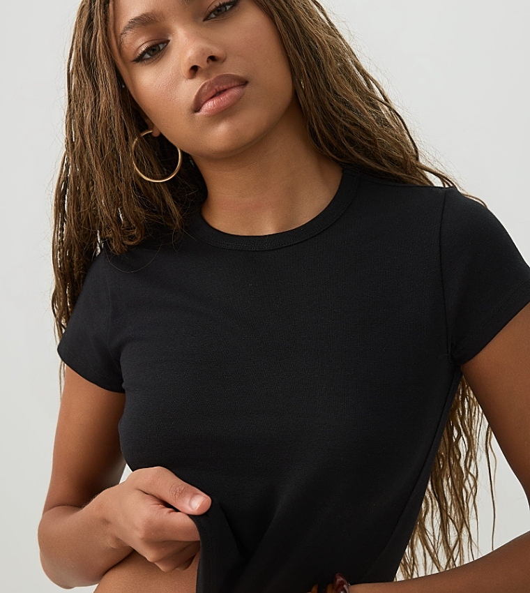 Ardene  Cropped Tops - BLACK Cropped Tops