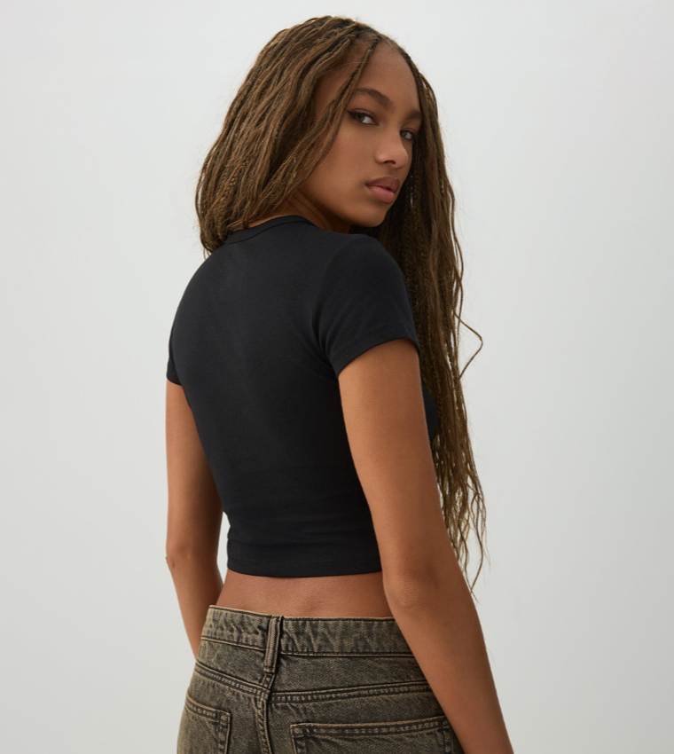 Ardene  Cropped Tops - BLACK Cropped Tops