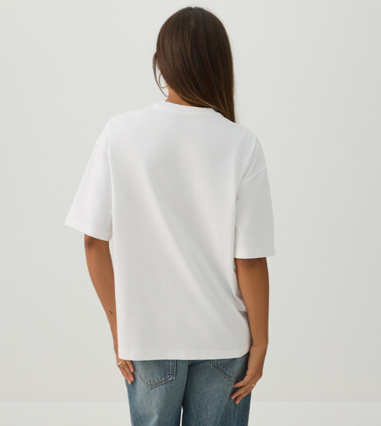 Ardene  Short Sleeve T-Shirts - White Short Sleeve T-Shirts