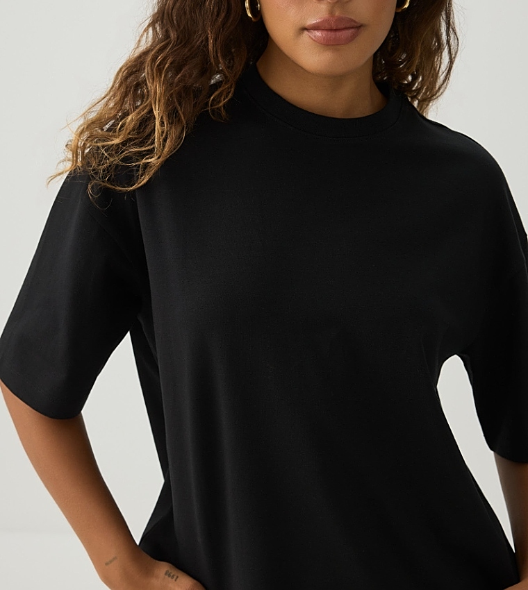 Ardene  Short Sleeve T-Shirts - BLACK Short Sleeve T-Shirts