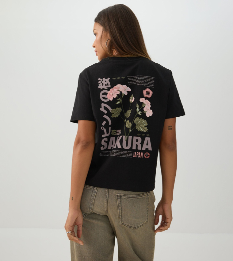 Ardene  Short Sleeve T-Shirts - BLACK Short Sleeve T-Shirts