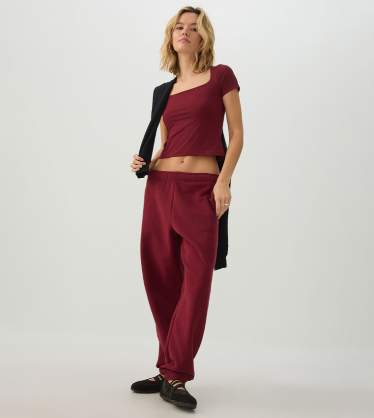 Ardene  Cropped Tops - Maroon Cropped Tops