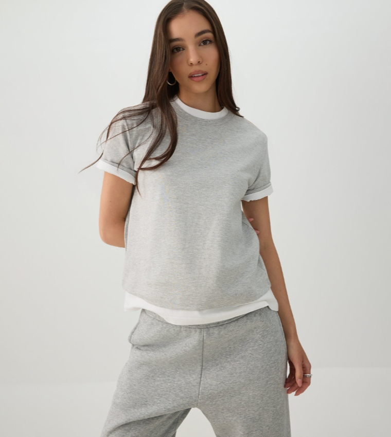 اردين  تيشيرتات  كم قصير  - رمادي Short Sleeve T-Shirts