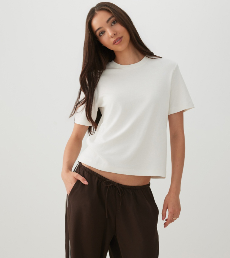 Solid Crew Neck T-Shirt
