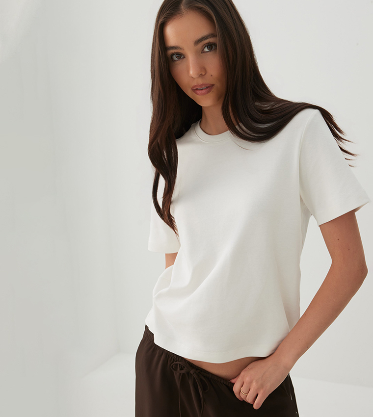 Solid Crew Neck T-Shirt