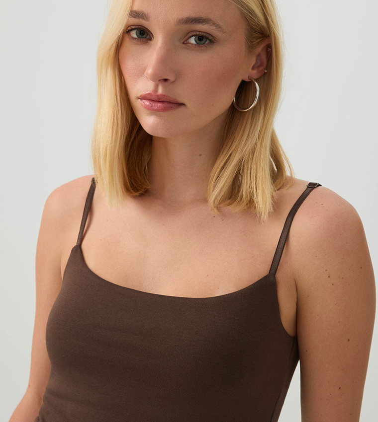 Ardene  Sleeveless Tops - Brown Sleeveless Tops