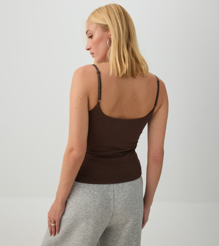 Ardene  Sleeveless Tops - Brown Sleeveless Tops