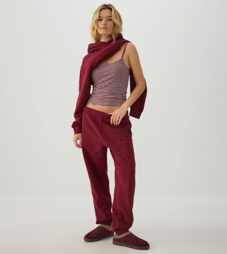 اردين  توبات بلا أكمام  - أحمر داكن Sleeveless Tops