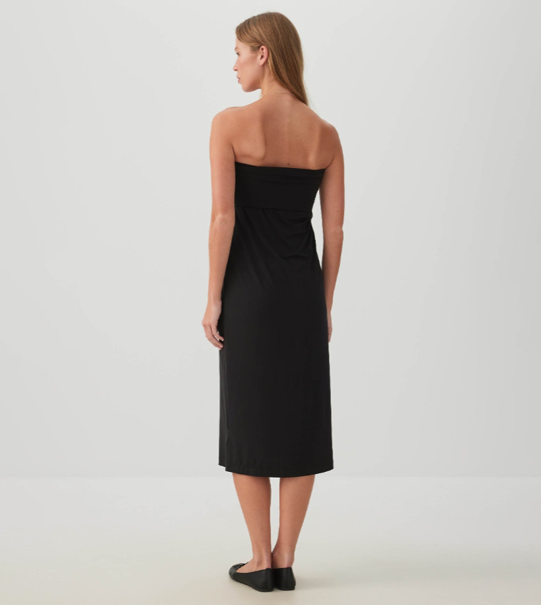 Solid Fold-Over 2-in-1  Maxi Skirt