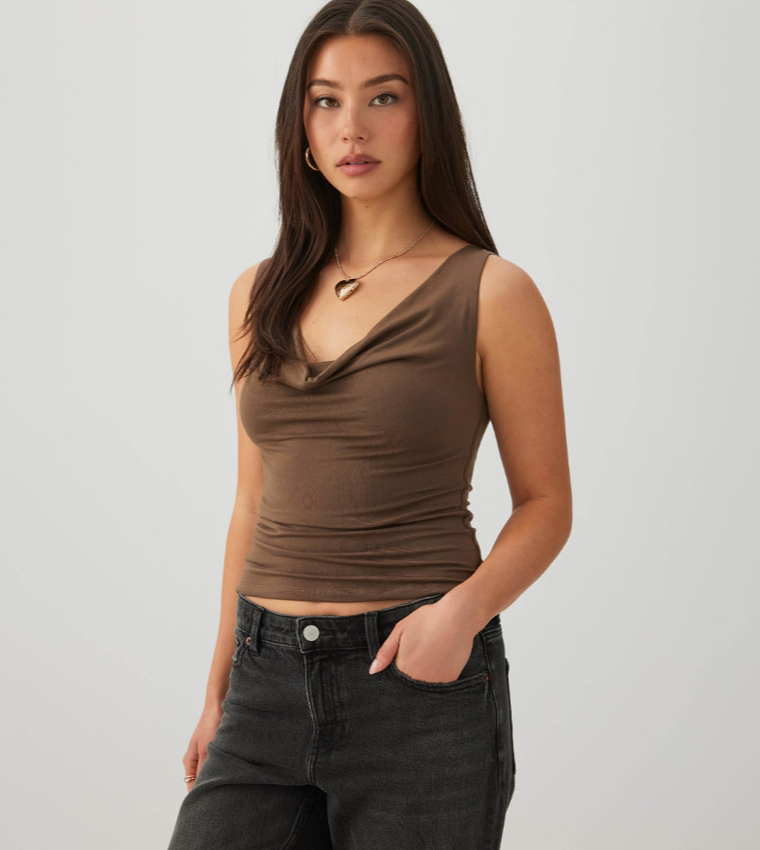 اردين  توبات بلا أكمام  - بني  Sleeveless Tops