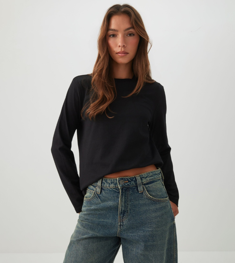 Ardene  Long Sleeve T-Shirts - BLACK Long Sleeve T-Shirts