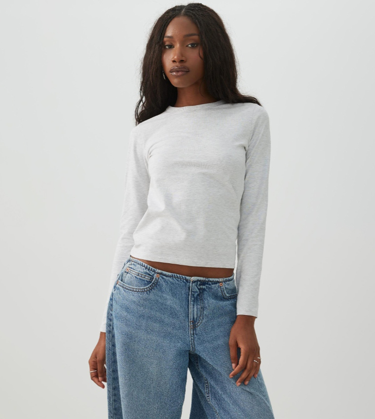 Ardene  Long Sleeve T-Shirts - White Long Sleeve T-Shirts