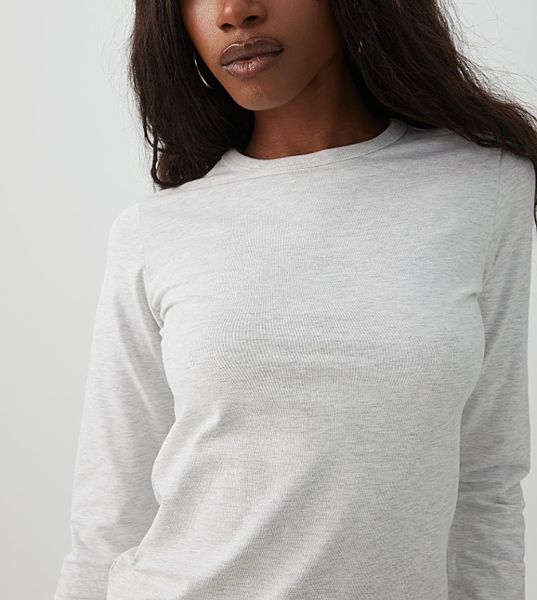 Ardene  Long Sleeve T-Shirts - White Long Sleeve T-Shirts