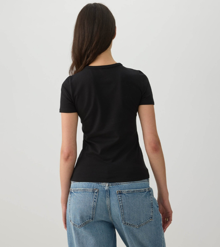 Ardene  Short Sleeve T-Shirts - BLACK Short Sleeve T-Shirts