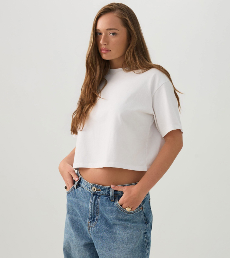 Ardene  Short Sleeve T-Shirts - White Short Sleeve T-Shirts