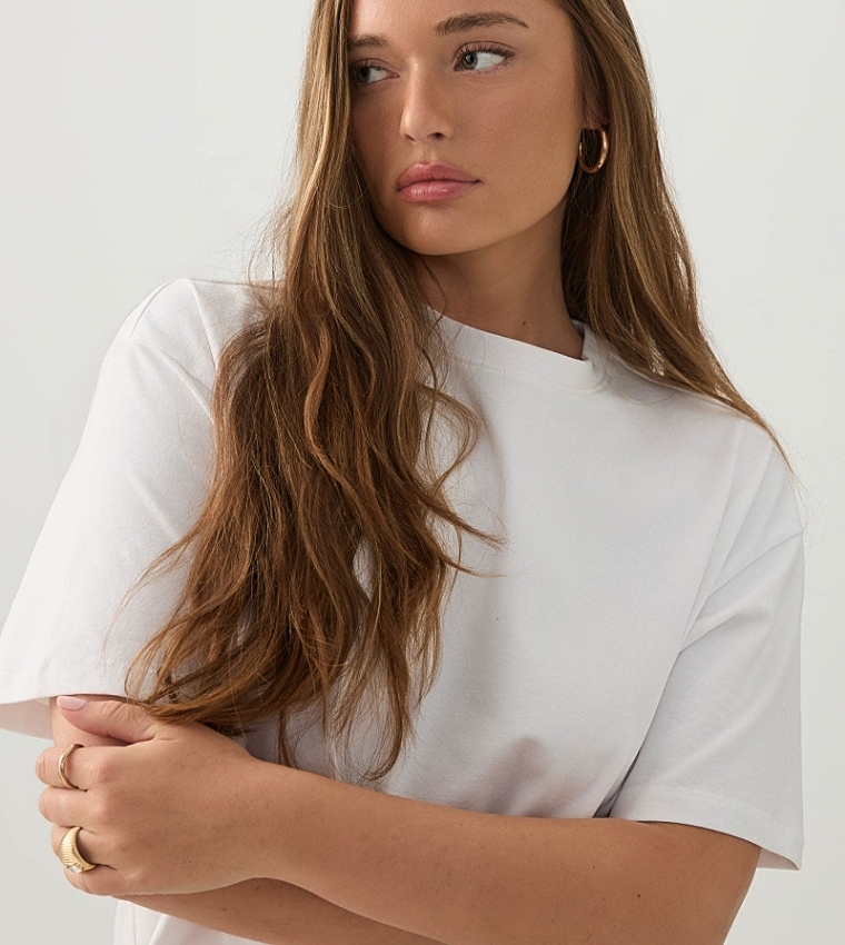 Ardene  Short Sleeve T-Shirts - White Short Sleeve T-Shirts