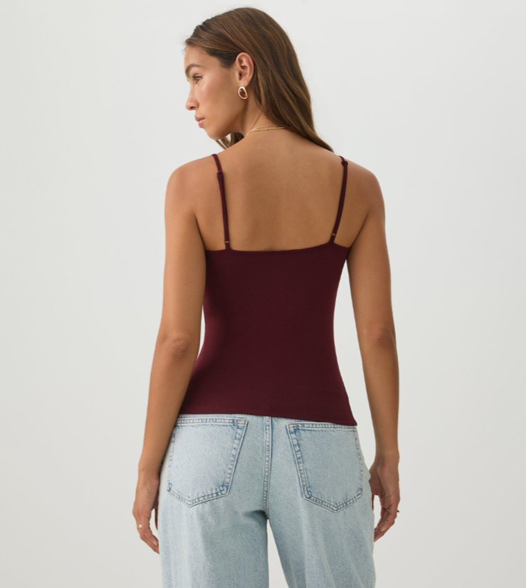 Ardene  Cropped Tops - Maroon Cropped Tops