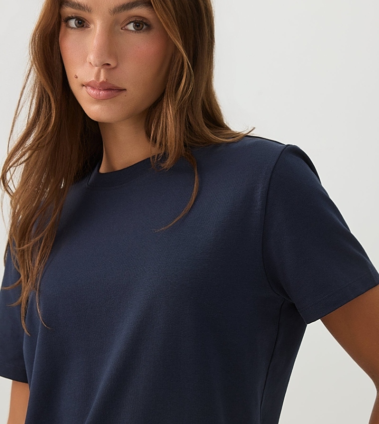Ardene  Short Sleeve T-Shirts - Navy Short Sleeve T-Shirts