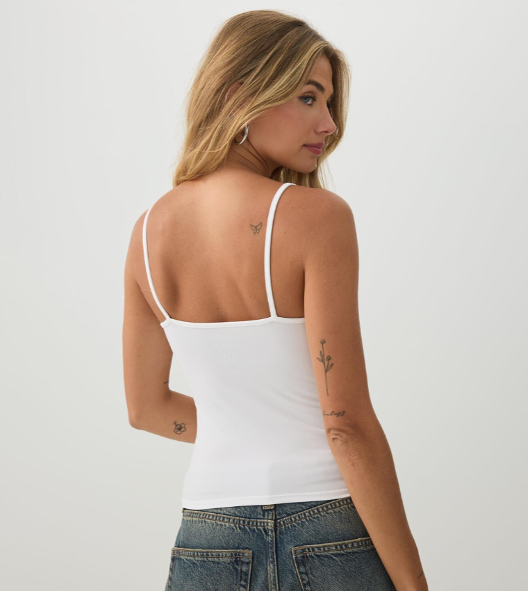 Ardene  Sleeveless Tops - White Sleeveless Tops