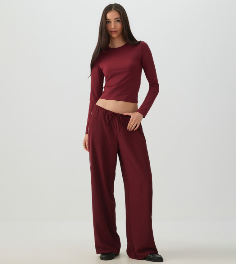 اردين  تيشيرتات كم طويل  - بني محمر  Long Sleeve T-Shirts