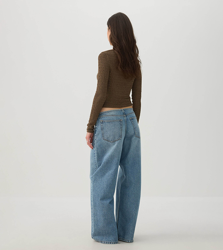 اردين  ساق واسعة - أزرق Wide Leg Jeans