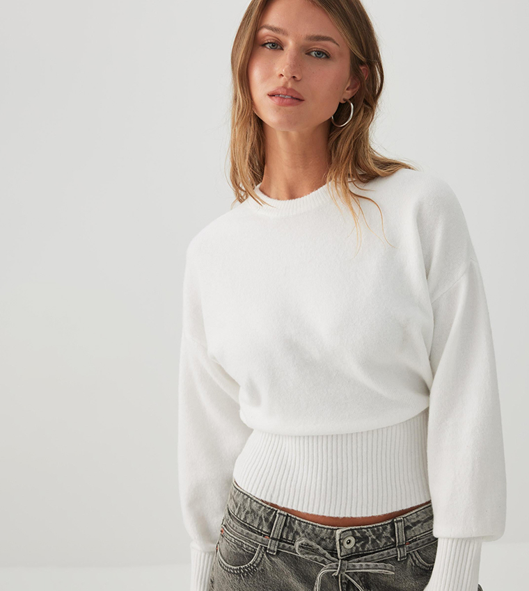 اردين  سترات بياقة دائرية - كريمي  Round Neck Sweaters