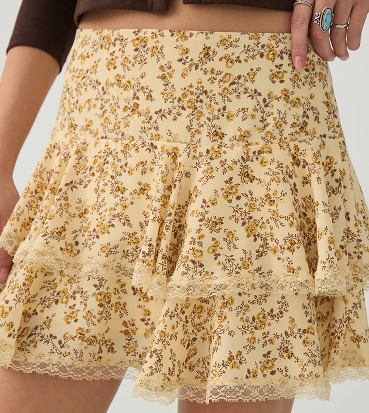 Ardene  Mini Skirts - Yellow Mini Skirts