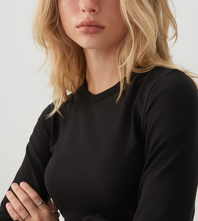 Ardene  Long Sleeve T-Shirts - BLACK Long Sleeve T-Shirts