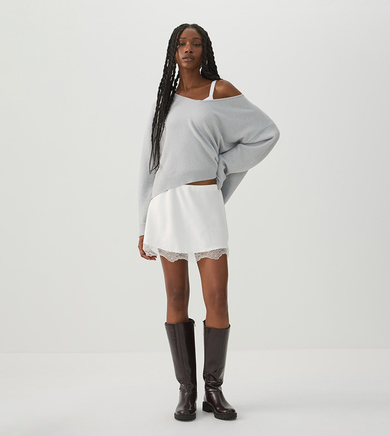V-Neck Knit Sweater