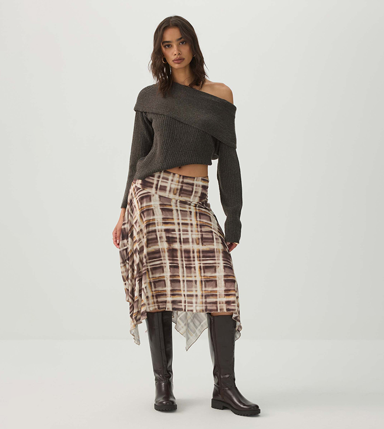 Oversized Rib Foldover Sweater