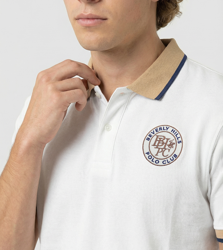 Beverly Hills Polo Club  Polo T-Shirts - White Polo T-shirts