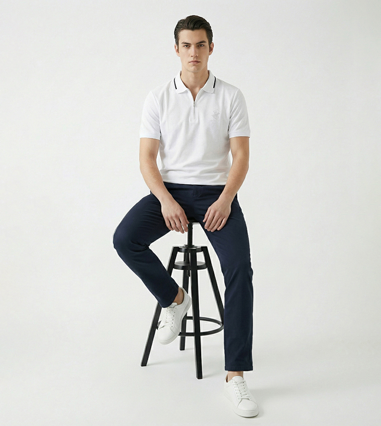 Logo Embroidered Short Sleeves Polo T-Shirt