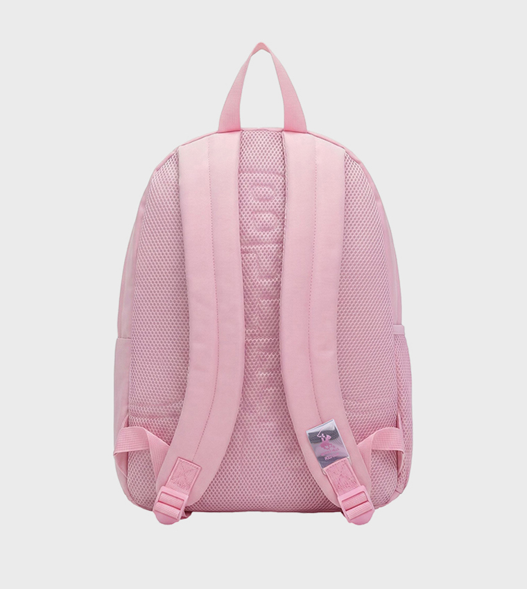 Logo Embroidered Zippered Backpack